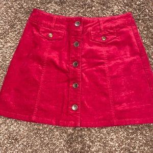 cute a line corduroy skirt!